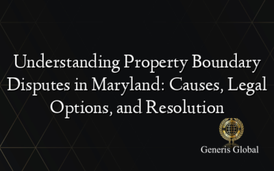 Understanding Property Boundary Disputes in Maryland: Causes, Legal Options, and Resolution