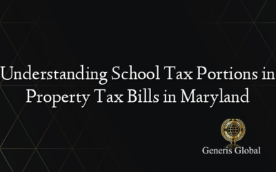 Understanding School Tax Portions in Property Tax Bills in Maryland