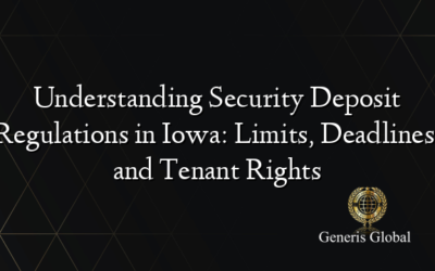 Understanding Security Deposit Regulations in Iowa: Limits, Deadlines, and Tenant Rights