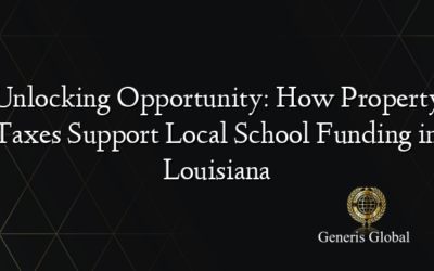 Unlocking Opportunity: How Property Taxes Support Local School Funding in Louisiana