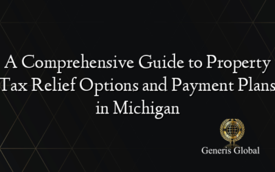 A Comprehensive Guide to Property Tax Relief Options and Payment Plans in Michigan