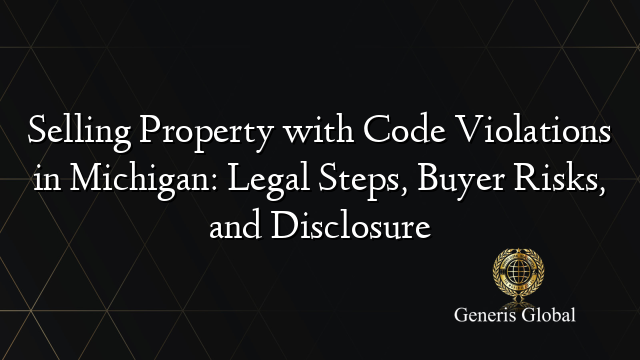 Selling Property with Code Violations in Michigan: Legal Steps, Buyer Risks, and Disclosure