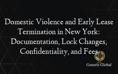 Domestic Violence and Early Lease Termination in New York: Documentation, Lock Changes, Confidentiality, and Fees