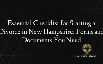 Essential Checklist for Starting a Divorce in New Hampshire: Forms and Documents You Need