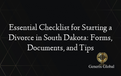 Essential Checklist for Starting a Divorce in South Dakota: Forms, Documents, and Tips