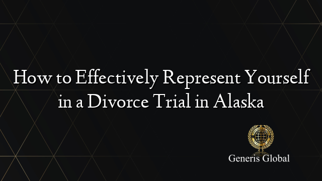 How to Effectively Represent Yourself in a Divorce Trial in Alaska