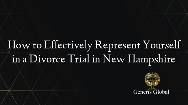 How to Effectively Represent Yourself in a Divorce Trial in New Hampshire