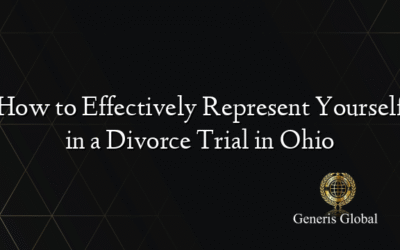 How to Effectively Represent Yourself in a Divorce Trial in Ohio