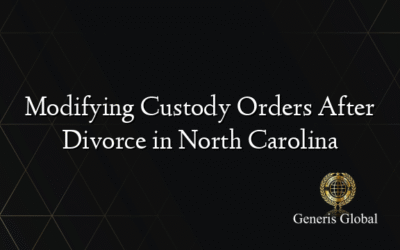 Modifying Custody Orders After Divorce in North Carolina