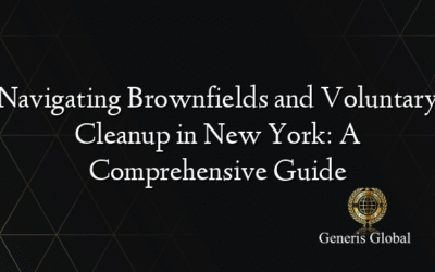 Navigating Brownfields and Voluntary Cleanup in New York: A Comprehensive Guide