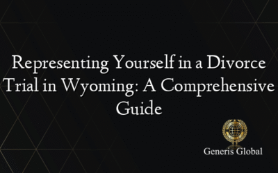 Representing Yourself in a Divorce Trial in Wyoming: A Comprehensive Guide