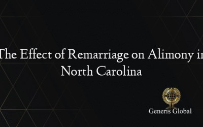 The Effect of Remarriage on Alimony in North Carolina