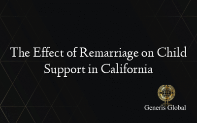 The Effect of Remarriage on Child Support in California