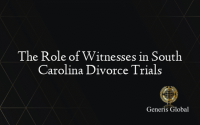 The Role of Witnesses in South Carolina Divorce Trials