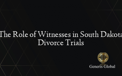 The Role of Witnesses in South Dakota Divorce Trials