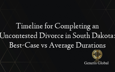 Timeline for Completing an Uncontested Divorce in South Dakota: Best-Case vs Average Durations