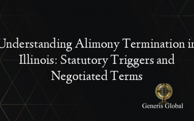 Understanding Alimony Termination in Illinois: Statutory Triggers and Negotiated Terms