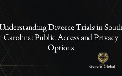 Understanding Divorce Trials in South Carolina: Public Access and Privacy Options