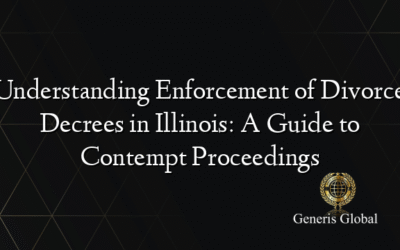 Understanding Enforcement of Divorce Decrees in Illinois: A Guide to Contempt Proceedings