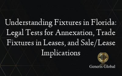 Understanding Fixtures in Florida: Legal Tests for Annexation, Trade Fixtures in Leases, and Sale/Lease Implications