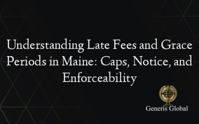 Understanding Late Fees and Grace Periods in Maine: Caps, Notice, and Enforceability