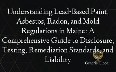 Understanding Lead-Based Paint, Asbestos, Radon, and Mold Regulations in Maine: A Comprehensive Guide to Disclosure, Testing, Remediation Standards, and Liability
