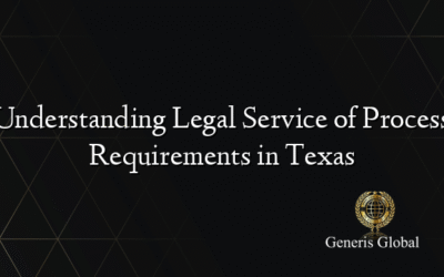 Understanding Legal Service of Process Requirements in Texas