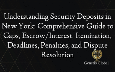 Understanding Security Deposits in New York: Comprehensive Guide to Caps, Escrow/Interest, Itemization, Deadlines, Penalties, and Dispute Resolution