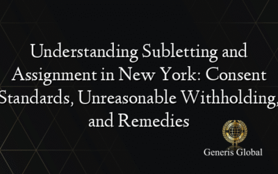 Understanding Subletting and Assignment in New York: Consent Standards, Unreasonable Withholding, and Remedies