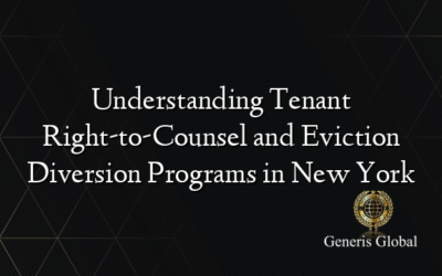 Understanding Tenant Right-to-Counsel and Eviction Diversion Programs in New York