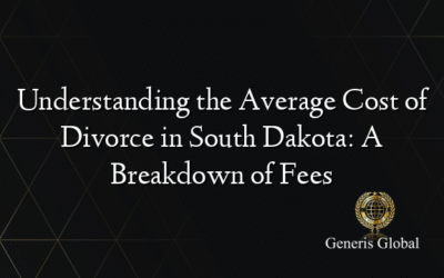 Understanding the Average Cost of Divorce in South Dakota: A Breakdown of Fees