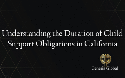 Understanding the Duration of Child Support Obligations in California