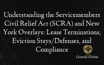 Understanding the Servicemembers Civil Relief Act (SCRA) and New York Overlays: Lease Terminations, Eviction Stays/Defenses, and Compliance