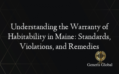 Understanding the Warranty of Habitability in Maine: Standards, Violations, and Remedies