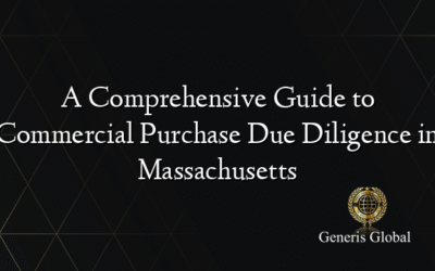 A Comprehensive Guide to Commercial Purchase Due Diligence in Massachusetts