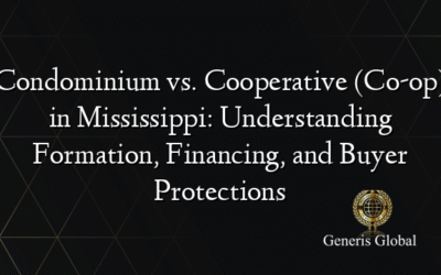 Condominium vs. Cooperative (Co-op) in Mississippi: Understanding Formation, Financing, and Buyer Protections