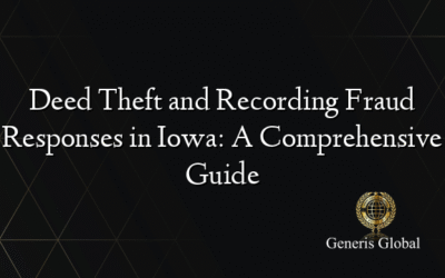Deed Theft and Recording Fraud Responses in Iowa: A Comprehensive Guide
