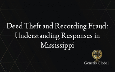 Deed Theft and Recording Fraud: Understanding Responses in Mississippi