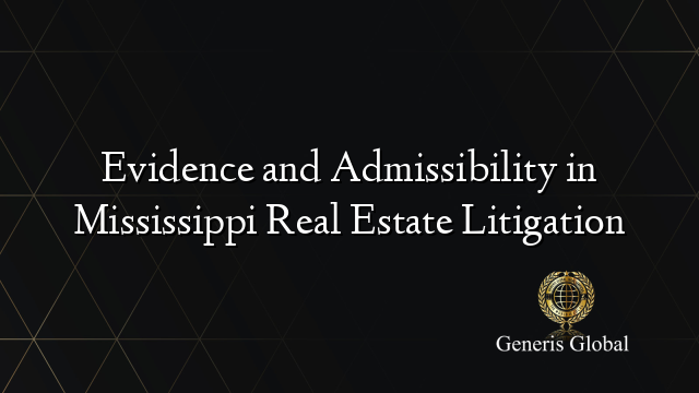 Evidence and Admissibility in Mississippi Real Estate Litigation
