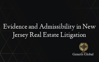 Evidence and Admissibility in New Jersey Real Estate Litigation