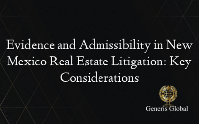Evidence and Admissibility in New Mexico Real Estate Litigation: Key Considerations