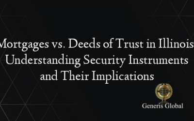 Mortgages vs. Deeds of Trust in Illinois: Understanding Security Instruments and Their Implications