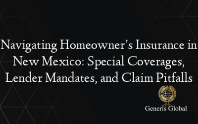 Navigating Homeowner’s Insurance in New Mexico: Special Coverages, Lender Mandates, and Claim Pitfalls