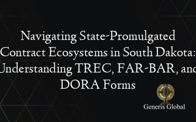Navigating State-Promulgated Contract Ecosystems in South Dakota: Understanding TREC, FAR-BAR, and DORA Forms