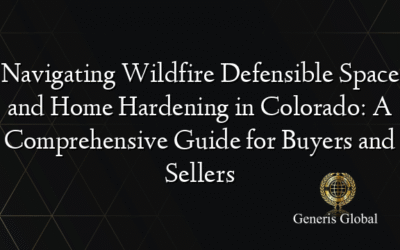 Navigating Wildfire Defensible Space and Home Hardening in Colorado: A Comprehensive Guide for Buyers and Sellers