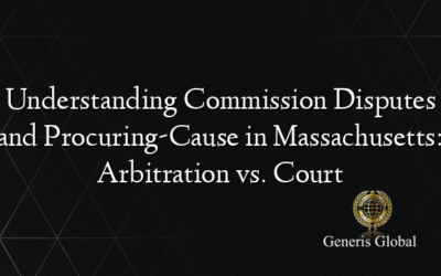 Understanding Commission Disputes and Procuring-Cause in Massachusetts: Arbitration vs. Court