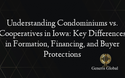 Understanding Condominiums vs. Cooperatives in Iowa: Key Differences in Formation, Financing, and Buyer Protections