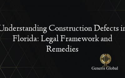 Understanding Construction Defects in Florida: Legal Framework and Remedies