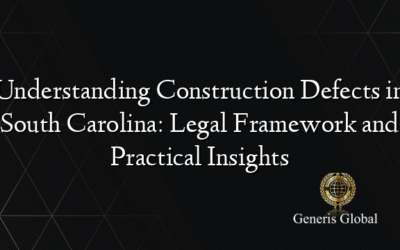 Understanding Construction Defects in South Carolina: Legal Framework and Practical Insights