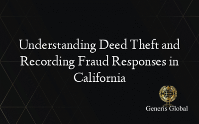 Understanding Deed Theft and Recording Fraud Responses in California